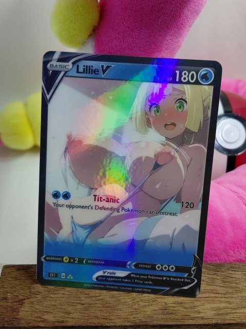 LILLIE V Custom Made Pokemon Waifu Card 1