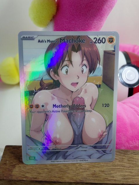 ASH'S MOM DELIA Custom Made Pokemon Waifu Card 1