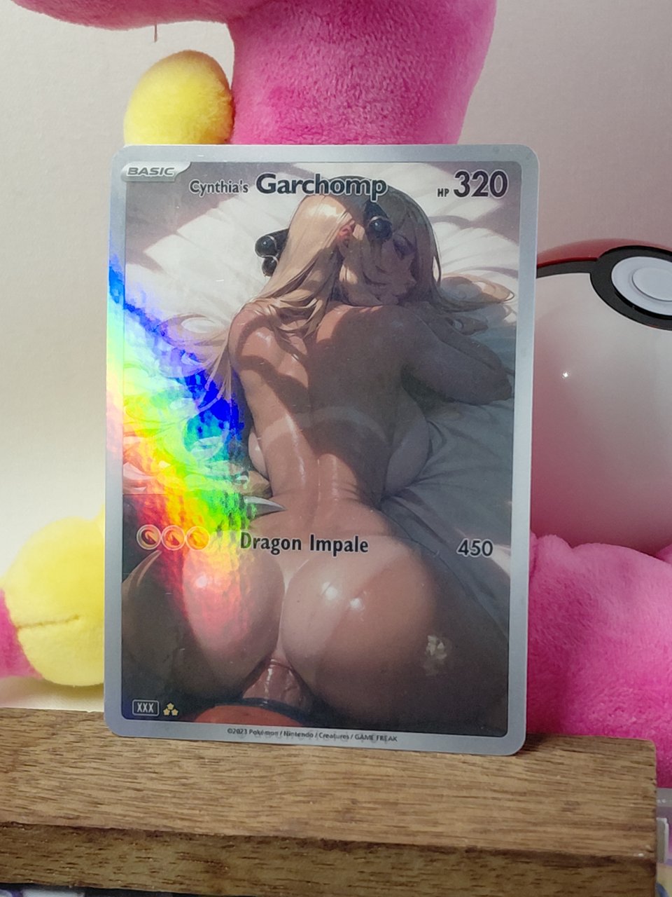 CYNTHIA'S GARCHOMP Custom Made Pokemon Waifu Card